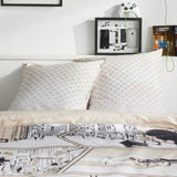 Parure de lit - TODAY - JAVA - 2 personnes - 240x220 cm - Coton - Imprimé Manga - Beige