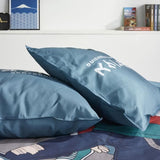 Parure de lit - TODAY - JAVA - 2 personnes - 240x220 cm - Coton - Imprimé Japan - Bleu
