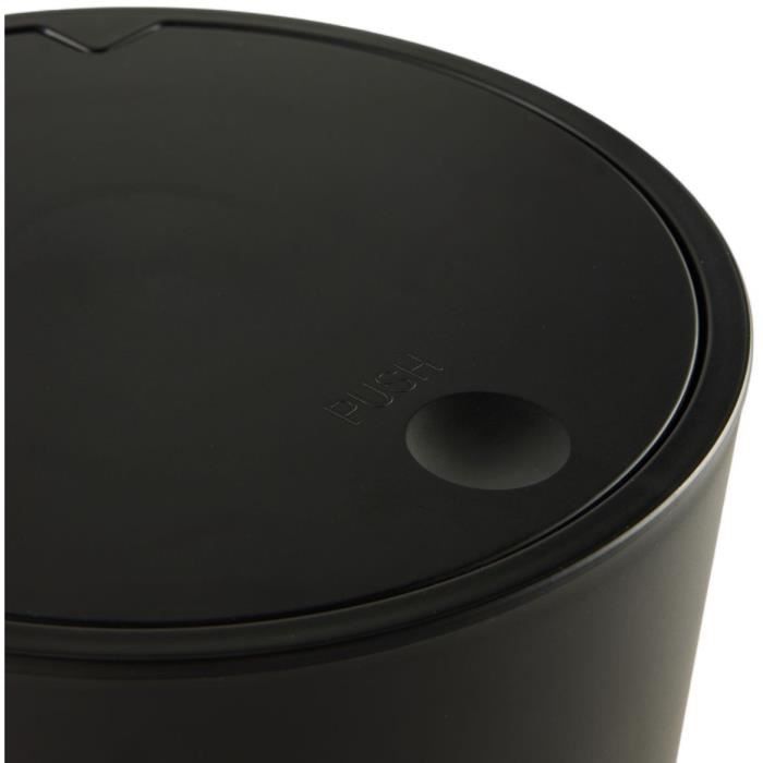 Poubelle de SDB - TODAY - UTILITY - 8,5 L - Ø 21 x x H 29 cm - Polypropylene - Black