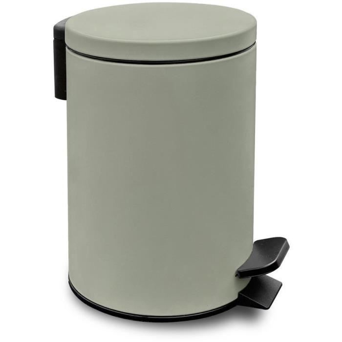 Poubelle de SDB - TODAY - UTILITY - 3 L - Ř 17 x x H 25 cm - Polypropylene - Soft Green