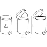 Poubelle de SDB - TODAY - UTILITY - 3 L - Ø 17 x x H 25 cm - Polypropylene - Soft White
