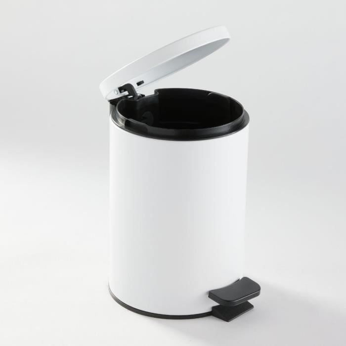 Poubelle de SDB - TODAY - UTILITY - 3 L - Ø 17 x x H 25 cm - Polypropylene - Soft White