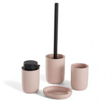 Ensemble de 4 accessoires de SDB - TODAY - UTILITY - Gobelet, distributeur savon, brosse WC - Pink