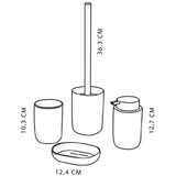 Ensemble de 4 accessoires de SDB - TODAY - UTILITY - Gobelet, distributeur savon, brosse WC - Black