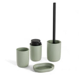 Ensemble de 4 accessoires de SDB - TODAY - UTILITY - Gobelet, distributeur savon, brosse WC - Green
