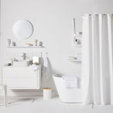Lot de 6 acc SDB - TODAY - UTILITY - Dist savon, gobelet, porte-brosse a dents, porte savon, brosse WC, poubelle - White