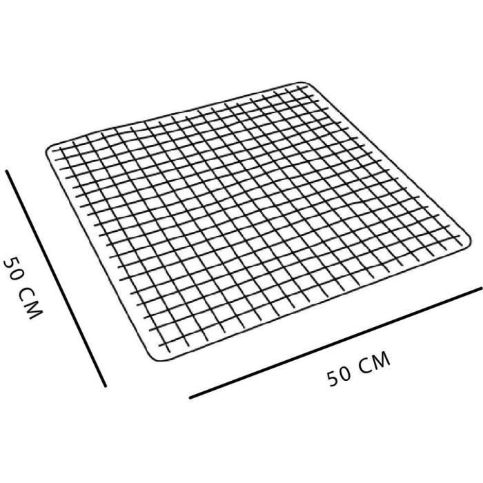 Tapis anti-dérapant baignoire ou douche - TODAY - UTILITY - 50 x 50 cm - Carré - Black