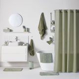 Rideau de douche gauffré - Green - Polyester - 180 x 200 cm - 12 crochets - UTILITY - TODAY