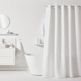 Rideau de douche gauffré - White - Polyester - 180 x 200 cm - 12 crochets - UTILITY - TODAY