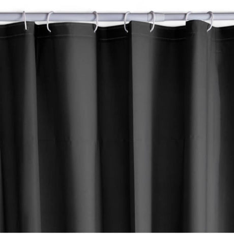 Rideau de douche gauffré - Black - PEVA - 180 x 200 cm - 12 crochets - UTILITY - TODAY