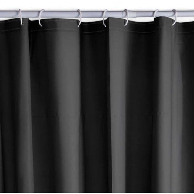 Rideau de douche gauffré - Black - PEVA - 180 x 200 cm - 12 crochets - UTILITY - TODAY