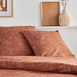 Parure de lit - TODAY Crazy - Imprimé Floral - 2 personnes - 220 x 240 cm - Orange