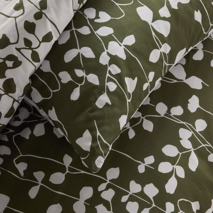 Parure de lit - TODAY Crazy - Imprimé Floral - 2 personnes - 220 x 240 cm - Vert