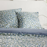 Parure de lit - TODAY - Sunshine - 2 personnes - 220 x 240 cm - Coton imprimé floral bleu