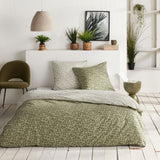 Parure de lit - TODAY - Sunshine - 2 personnes - 220 x 240 cm - Coton imprimé floral vert