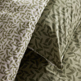 Parure de lit - TODAY - Sunshine - 2 personnes - 220 x 240 cm - Coton imprimé floral vert