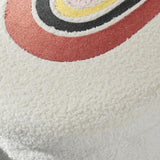 Ensemble parure de lit enfant + coffre de rangement pouf pliable - TODAY - ARC EN CIEL - 140 x 200 cm - Coton