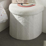 Ensemble parure de lit enfant + coffre de rangement pouf pliable - TODAY - ARC EN CIEL - 140 x 200 cm - Coton
