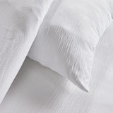 Parure de lit - TODAY - Essential - 2 personnes - 220 x 240 cm - Effet crépon blanc