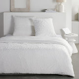 Parure de lit - TODAY - Essential - 2 personnes - 220 x 240 cm - Effet tufté floral blanc
