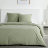 Parure de lit - TODAY - Essential - 2 personnes - 220 x 240 cm - Effet lavé sauge