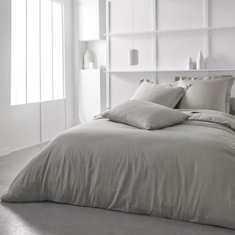 Drap housse TODAY Essential - 140 x 200+30 cm - 2 personnes - 100% Coton uni - Dune