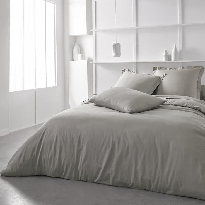 Drap housse TODAY Essential - 140 x 200+30 cm - 2 personnes - 100% Coton uni - Dune