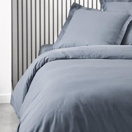 Housse de couette TODAY Essential - 240 x 260 cm - 2 personnes - 100% Coton uni - Denim