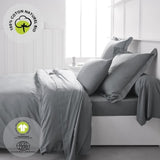 Drap housse - TODAY - 160 x 200 cm + 30 cm - Coton - Organic Acier