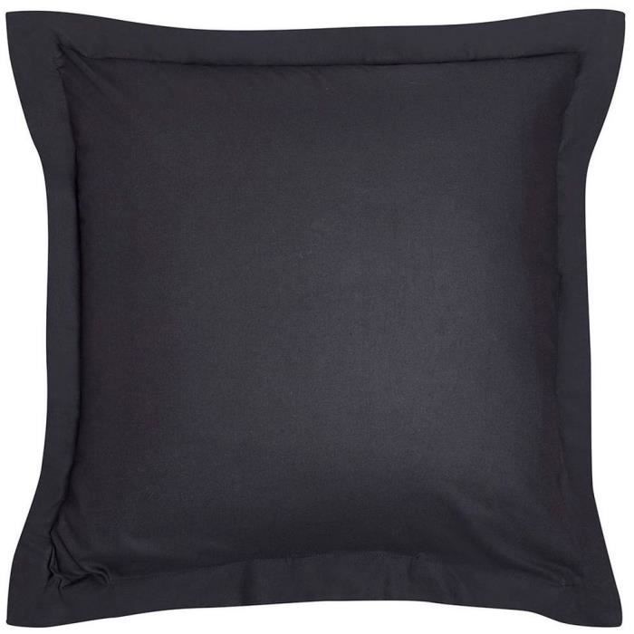 Taie d'oreiller - TODAY - 63 x 63 cm - Coton bio - Certifié oeko-Tex - Volant 5 cm