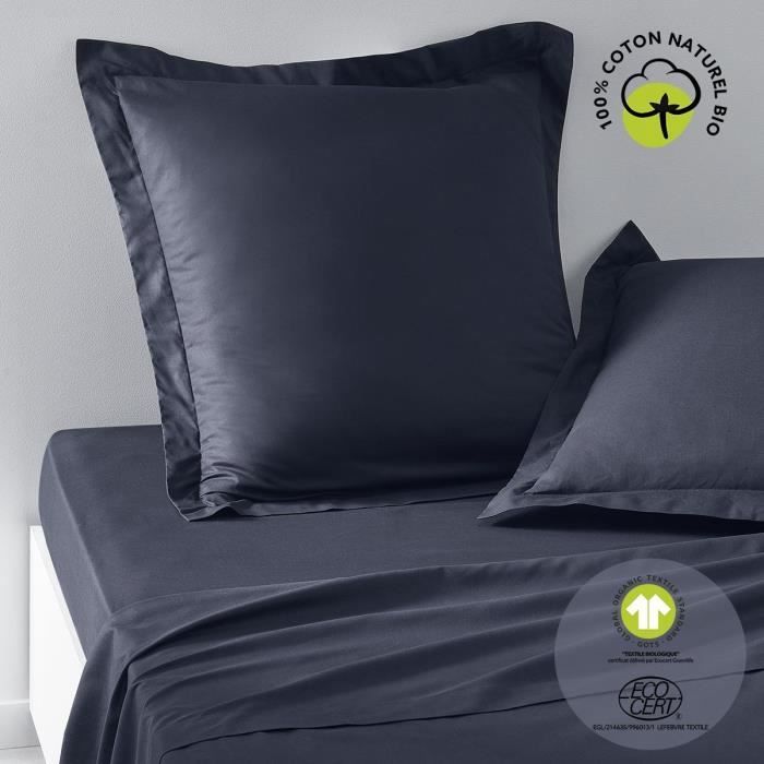 Taie d'oreiller - TODAY - 63 x 63 cm - Coton bio - Certifié GOTS - oeko-Tex