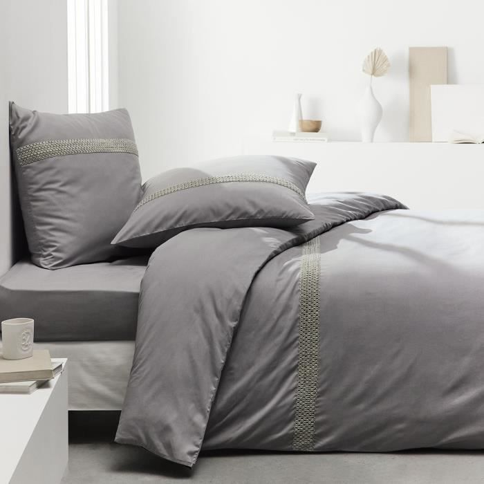 Drap housse Maison Lefebvre DH 2 pers 140x190cm Bonnet 30cm 100% coton 78 fils