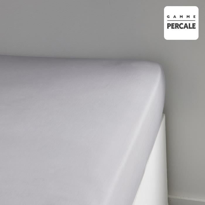 Drap housse Maison Lefebvre DH 2 pers 140x190cm Bonnet 30cm 100% coton 78 fils