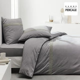 Housse de couette Maison Lefebvre HC Macrame Coton Percale 220x240 cm + 2 TO 63x63