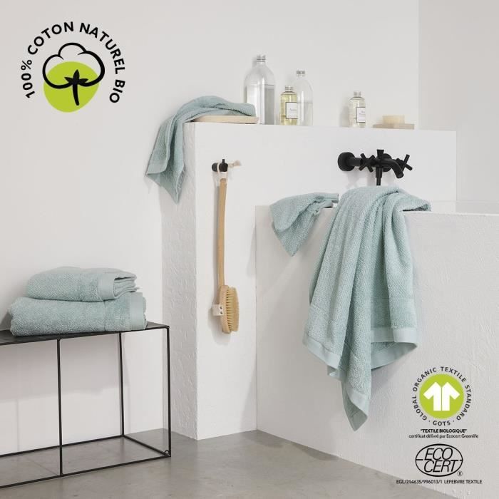 Serviette de bain - TODAY - 50 x 90 cm - Coton - Organic Celadon