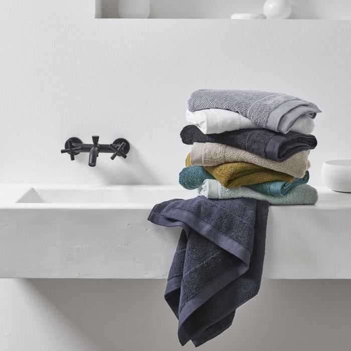 Drap de bain - TODAY - 70 x 130 cm - Coton - Organic Fusain