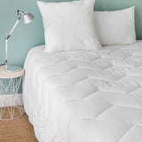 TOISON D'OR - Couette Bamboo tempérée (300g/m²) - 140x200cm - Chaleur tempérée - Viscose de bambou - 2 personnes - Blanc