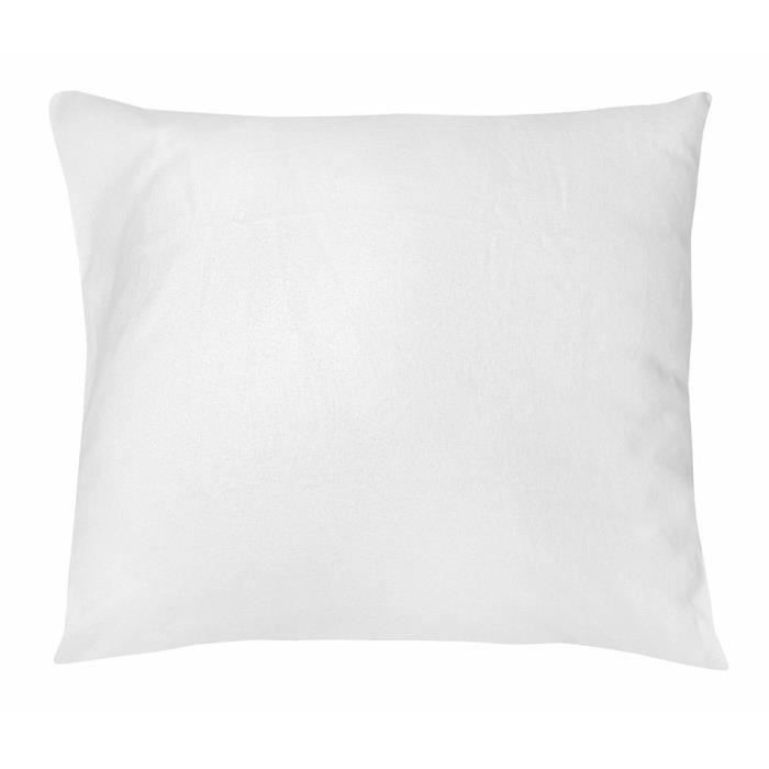 TOISON D'OR - Protection oreiller - Cumin - 100% coton - 60x60cm - Blanc