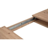 Table extensible - TOLOSA 80A - Décor chene artisan / Noir - Rectangulaire - 6 / 8 personnes - 100-150 x 75 x 80 cm