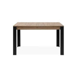 Table extensible - TOLOSA 80A - Décor chene artisan / Noir - Rectangulaire - 6 / 8 personnes - 100-150 x 75 x 80 cm