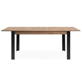 Table a manger extensible - 150-200 x 75 x 80 cm - chene noir - TOLOSA