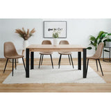 Table a manger extensible - 150-200 x 75 x 80 cm - chene noir - TOLOSA
