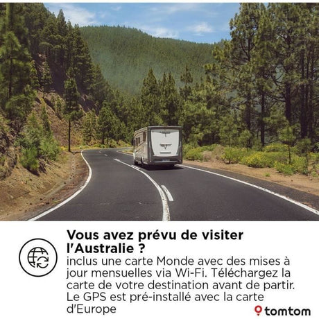 TomTom - GO Camper Max 2eme génération - GPS Camping-car, caravanes et voiture - 7 pouces - Points d'intérets dédiés - Carte Monde