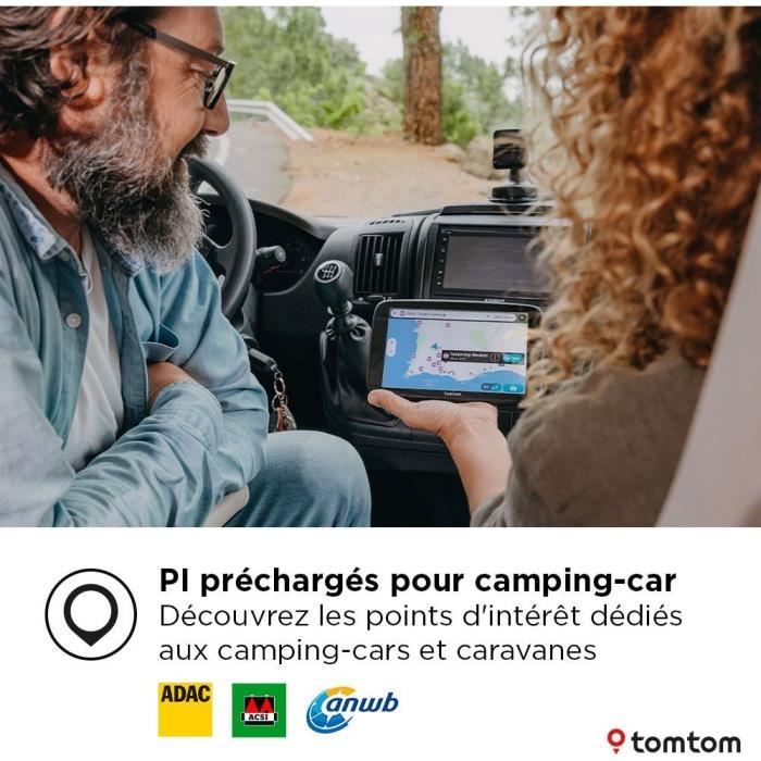 TomTom - GO Camper Max 2eme génération - GPS Camping-car, caravanes et voiture - 7 pouces - Points d'intérets dédiés - Carte Monde