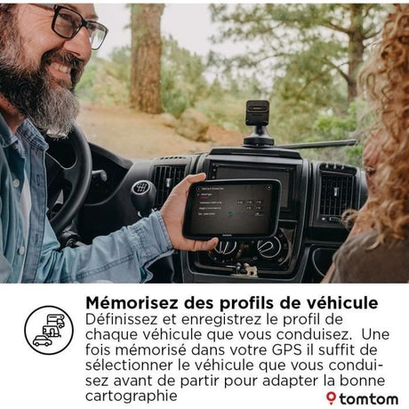 TomTom - GO Camper Max 2eme génération Premium Pack - GPS Camping-car, caravanes et voiture - 7 pouces - Carte Monde