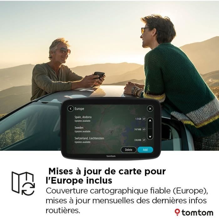TomTom - GO Classic 6 2eme Génération - GPS Voiture - 6 pouces - TomTom Traffic - Guidage sur changement de voie - Carte Europe 27
