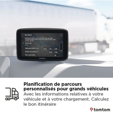 TomTom - GO Professional 5 2eme Génération - GPS Poid Lourd, Bus et voiture - 5 pouces - TomTom Traffic - carte Europe -