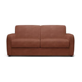 Canapé convertible express - 3 places - TOM - Velours côtelé terracotta - 185 x 100 x 87 cm