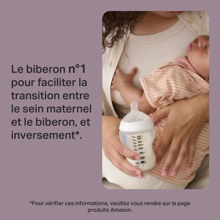 TOMMEE TIPPEE - Lot de 6 biberons Closer to Nature - 260ml - Multicolore