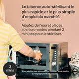 Tommee Tippee - Biberons Coffret Naissance Natural Start, Anti-Colique, Auto-stérilisant, Rose